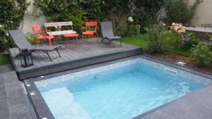 terrasse mobile sur micro-piscine